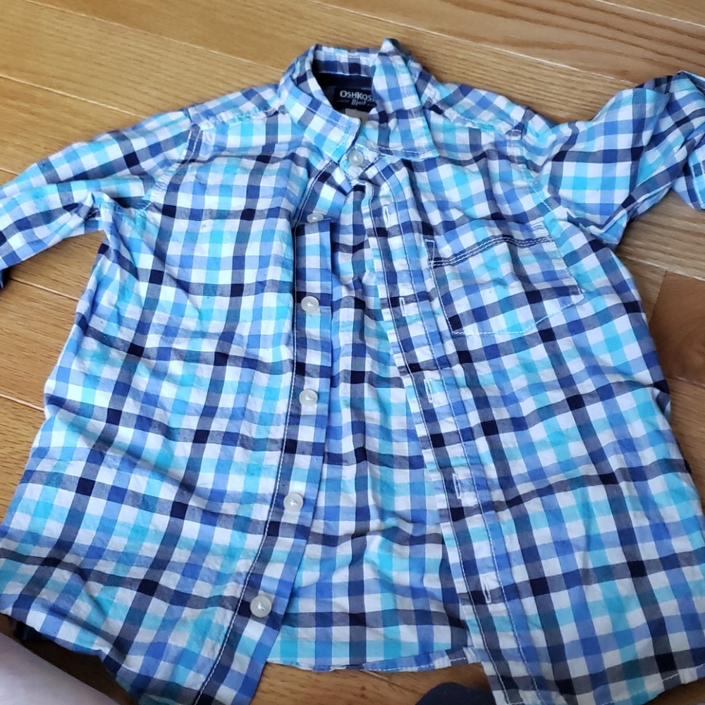 Boys checkered button down
